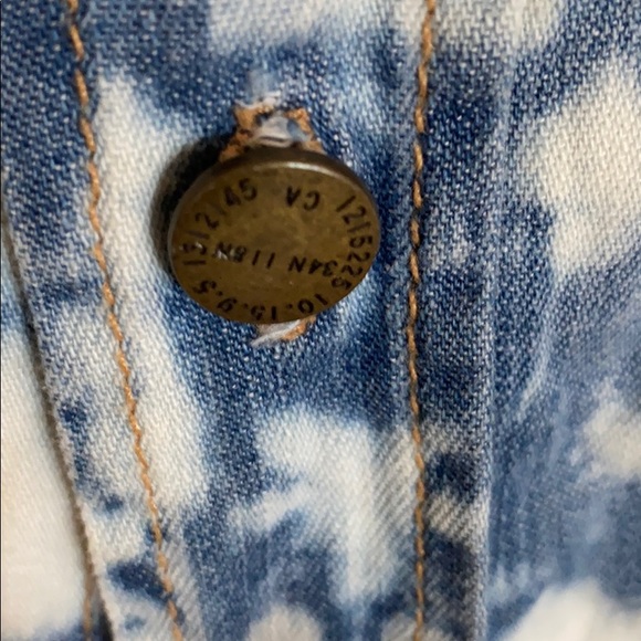 CURRENT ELLIOTT TYE DIE SHIRT W/BRASS BUTTONS SZ 2 - Picture 3 of 5